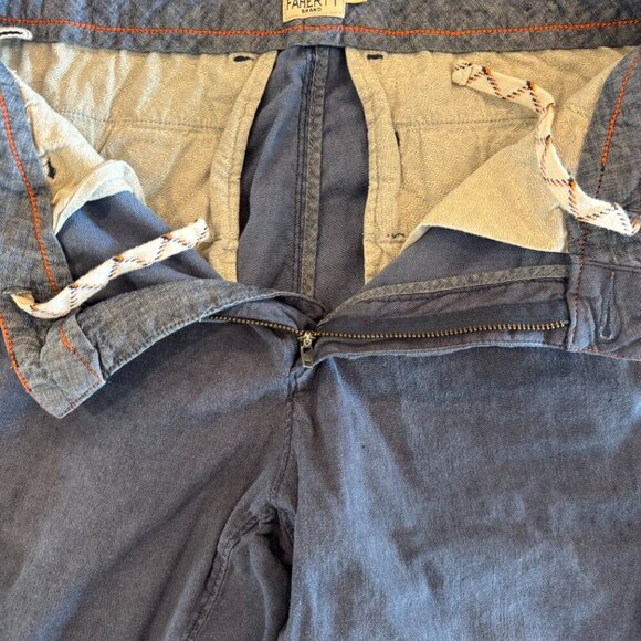 Faherty Tradewinds men's linen blend light blue shorts size 31 - Picture 9 of 12